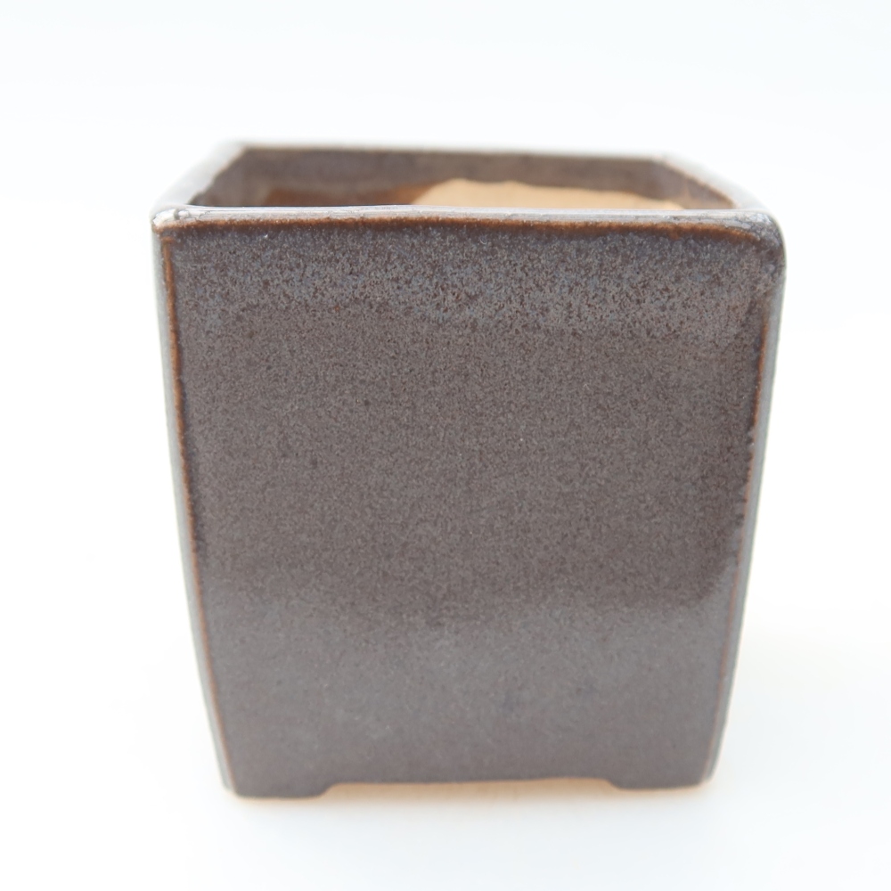 Vaso da bonsai in ceramica 5 x 5 x 5 cm, colore grigio