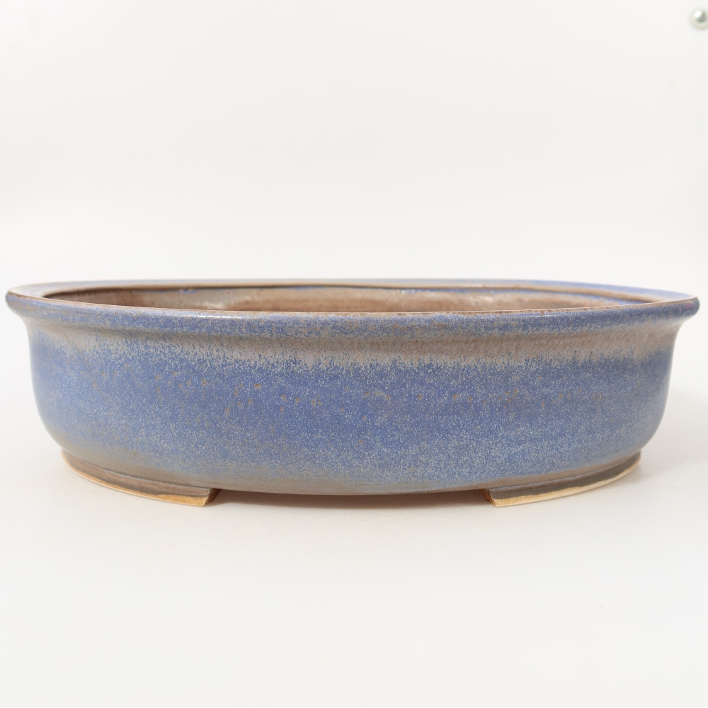 Vaso da bonsai in ceramica 31,5 x 27,5 x 7 cm, colore blu