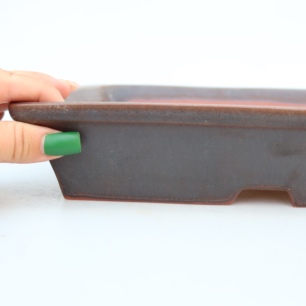 Ciotola in ceramica  26 x 20 x 5 cm, colore marrone