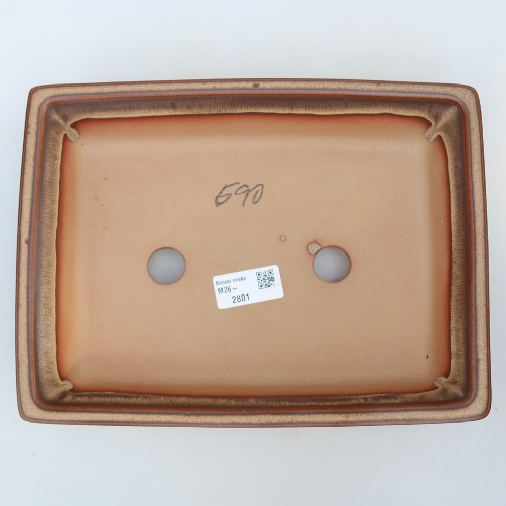 Ciotola in ceramica  26 x 20 x 5 cm, colore marrone