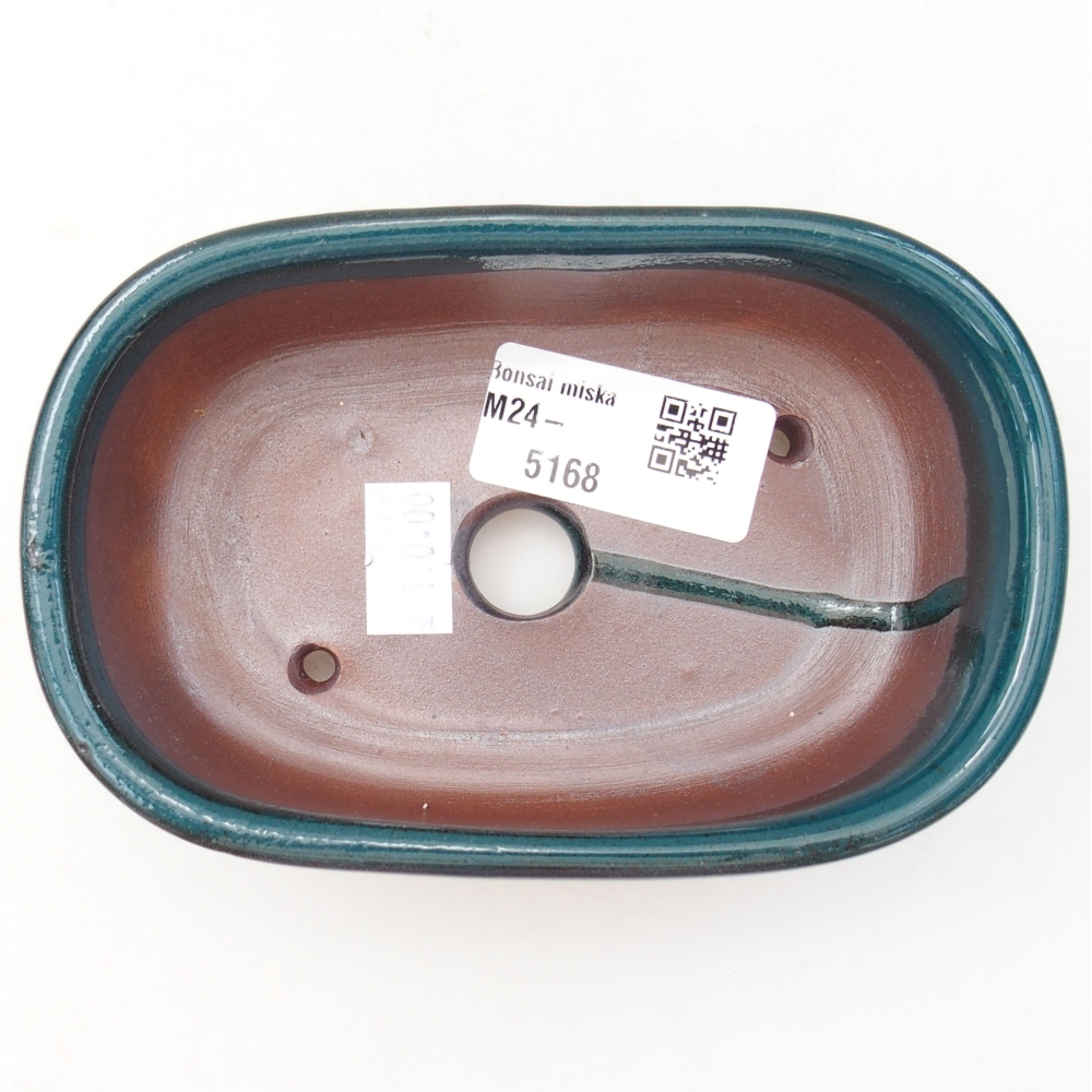Ciotola bonsai in ceramica 13 x 9 x 4 cm, verde