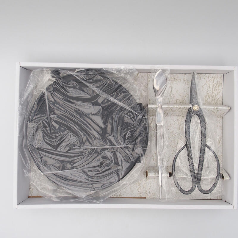 Set di attrezzi per bonsai Giappone tavola rotante, forbici e pinzette