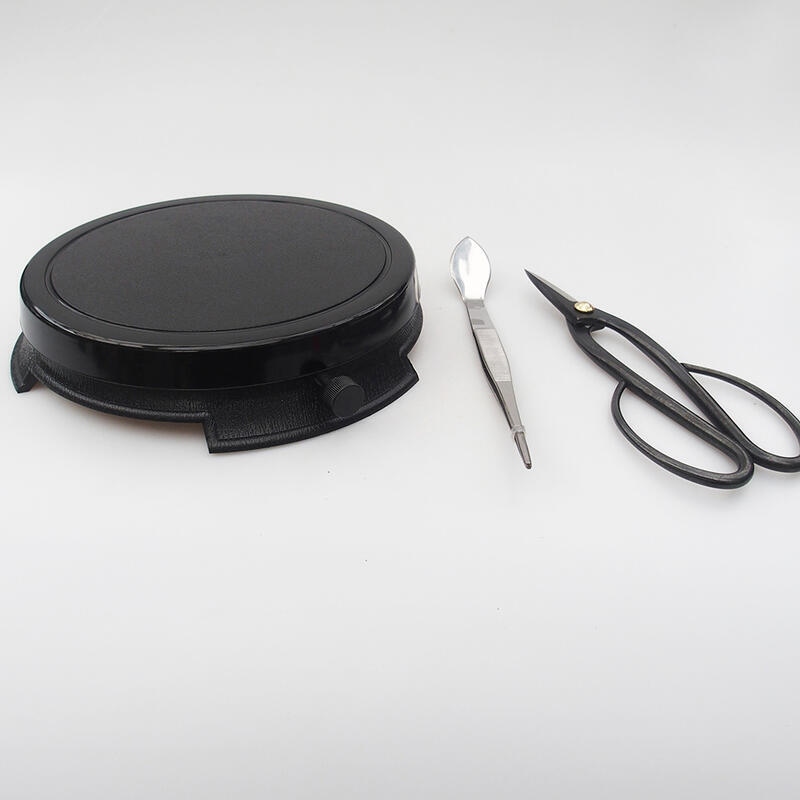 Set di attrezzi per bonsai Giappone tavola rotante, forbici e pinzette