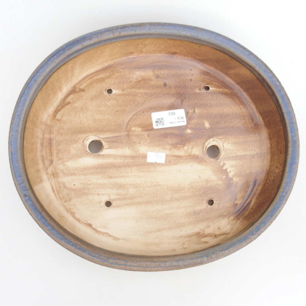 Ciotola bonsai in ceramica 31,5 x 28,5 x 6,5 cm, colore blu