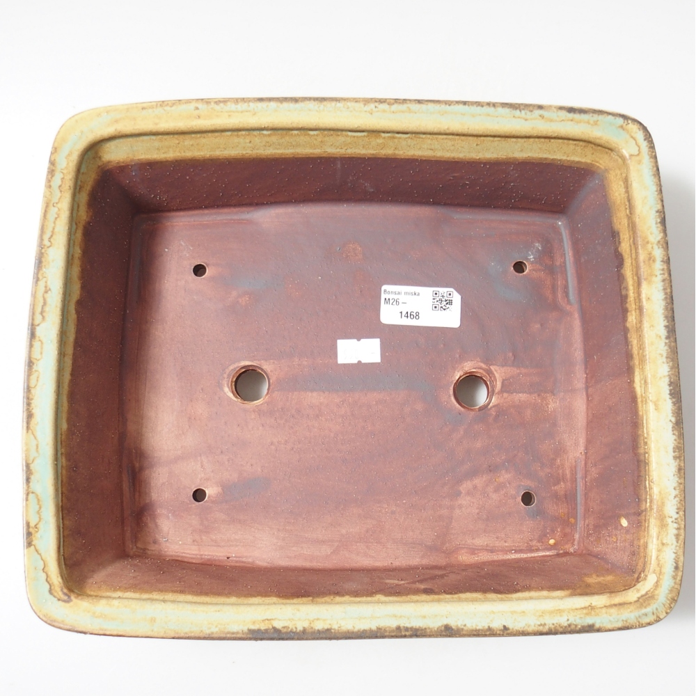 Ciotola per bonsai in ceramica 29 x 24 x 8 cm, verde