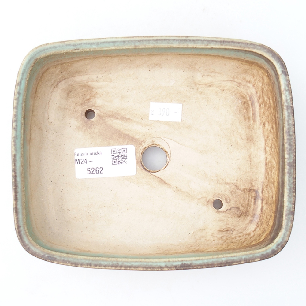 Ciotola bonsai in ceramica 17,5 x 14 x 4,5 cm, verde