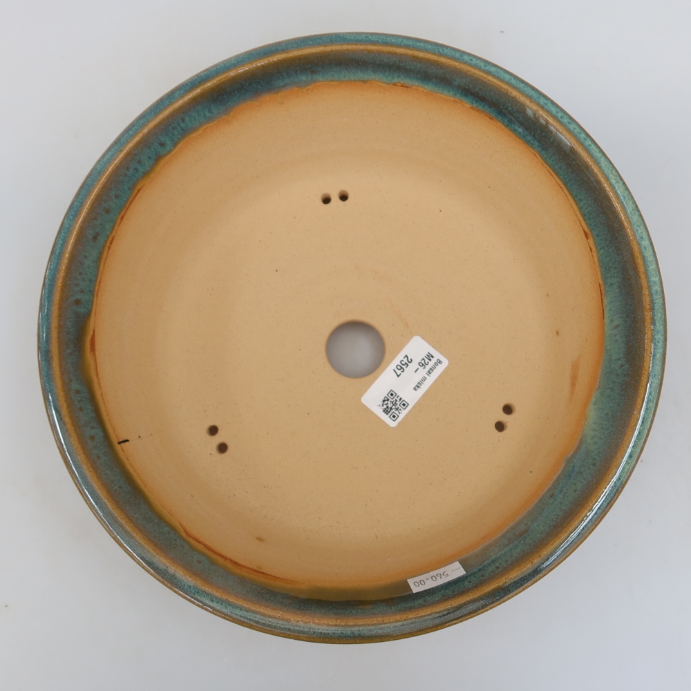 Ciotola bonsai in ceramica 25 x 25 x 7,5 cm, colore blu