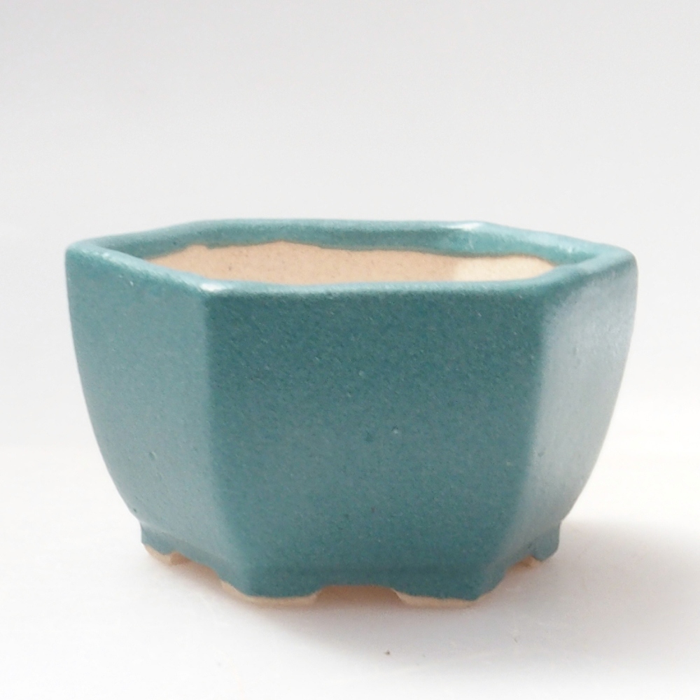 Ciotola bonsai in ceramica 6,5 x 5,5 x 4 cm, colore blu