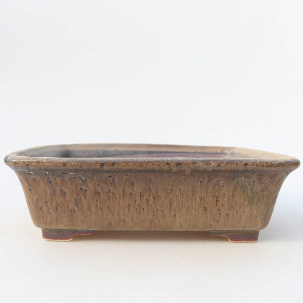 Ciotola bonsai in ceramica 17,5 x 14,5 x 5 cm, marrone