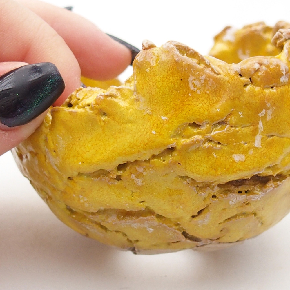 Conchiglia in ceramica 8,5 x 8,5 x 6 cm , giallo