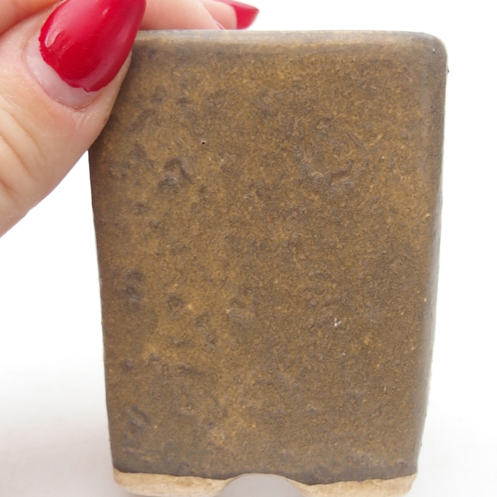 Ciotola per bonsai in ceramica 5 x 5 x 6,5 cm, marrone