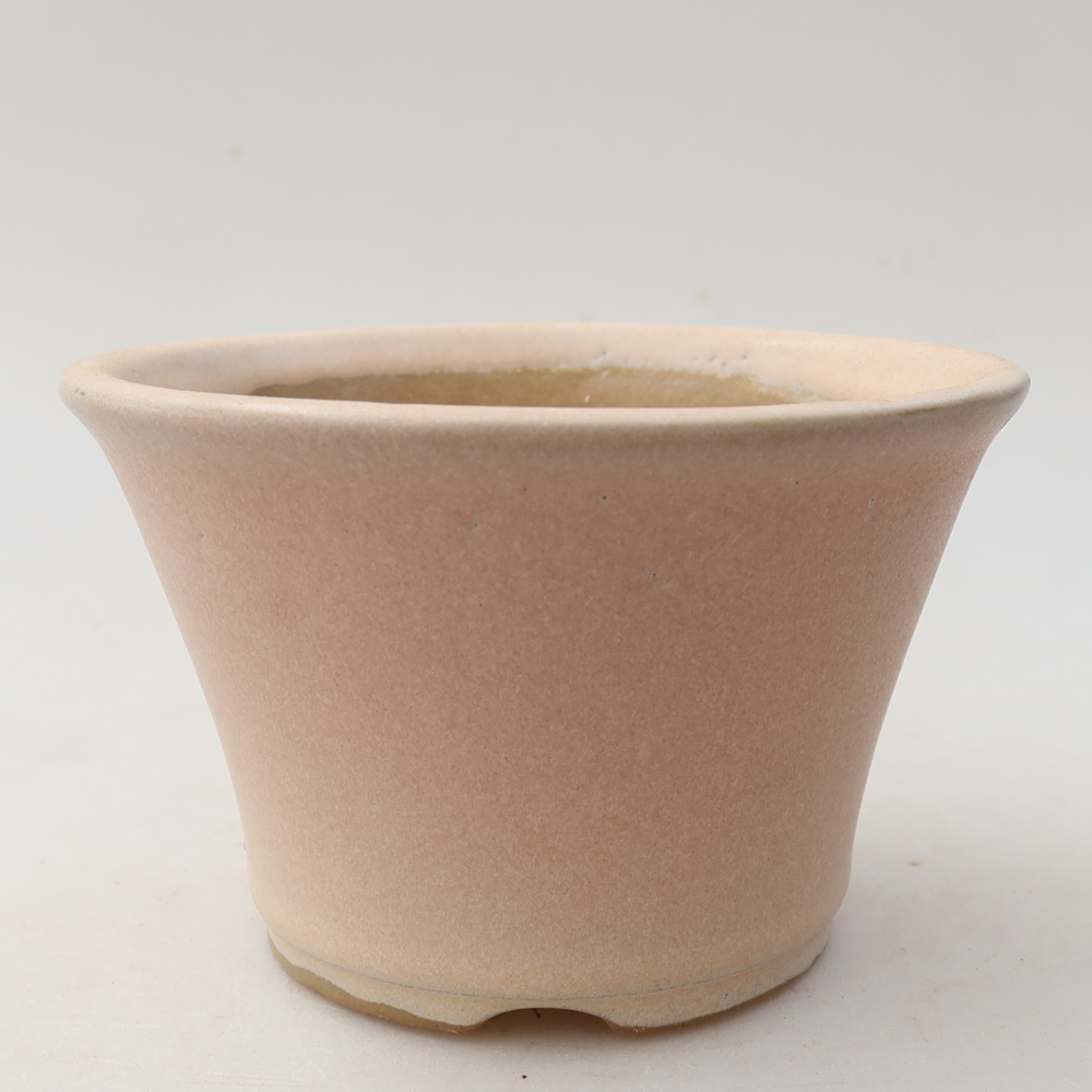 Vaso da bonsai in ceramica 11 x 11 x 7 cm, colore rosa