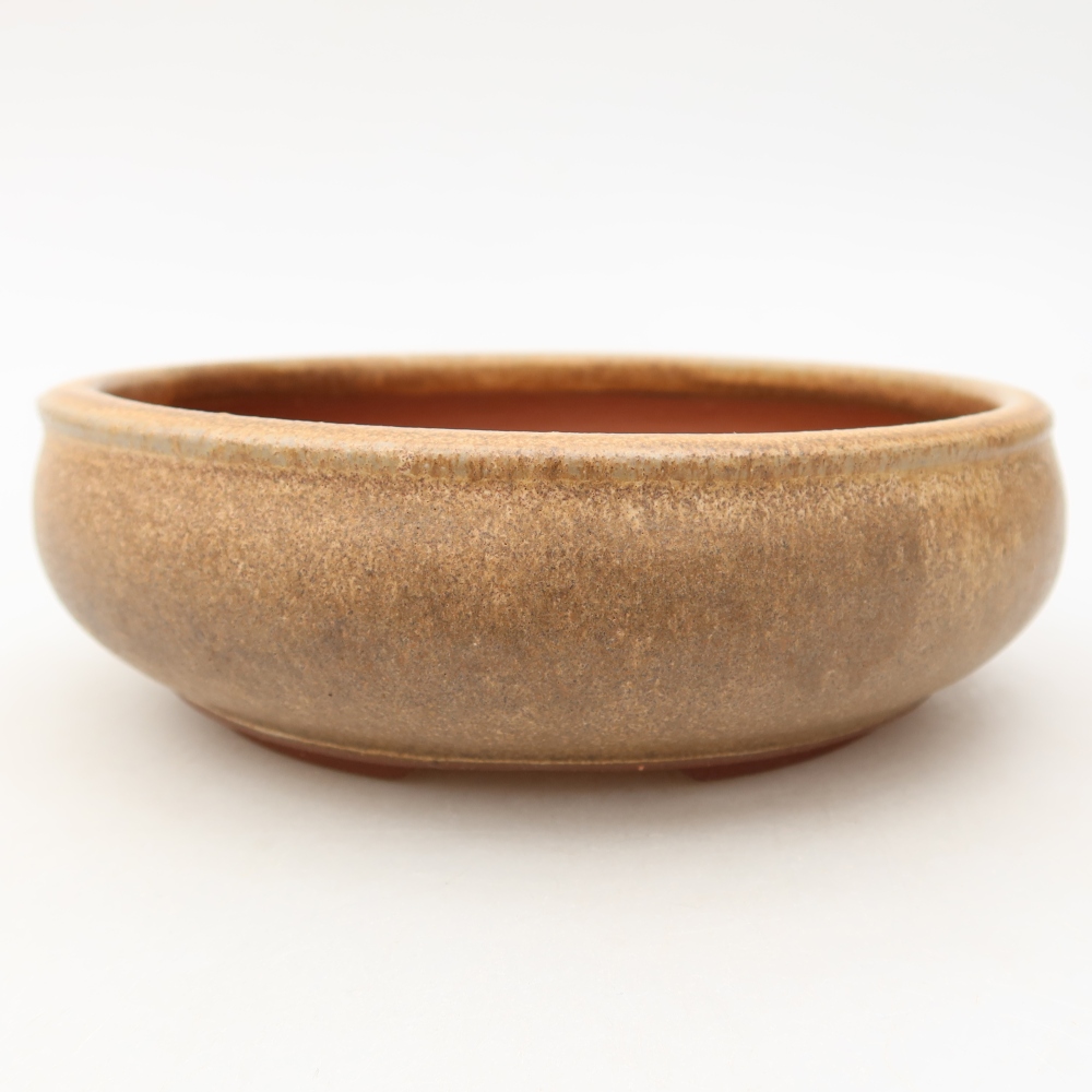 Vaso per bonsai in ceramica 16 x 16 x 5,5 cm, colore marrone