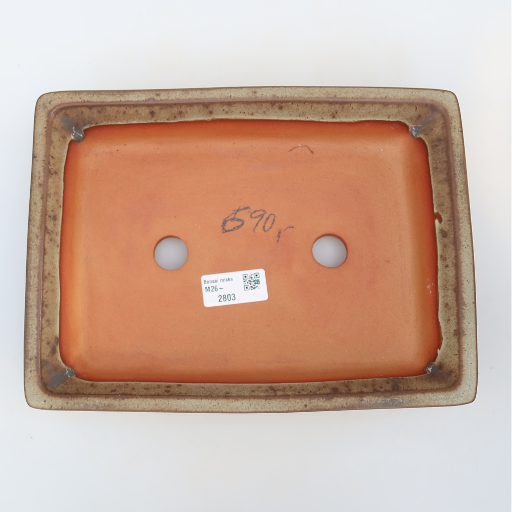 Ciotola in ceramica  26 x 20 x 5 cm, colore marrone