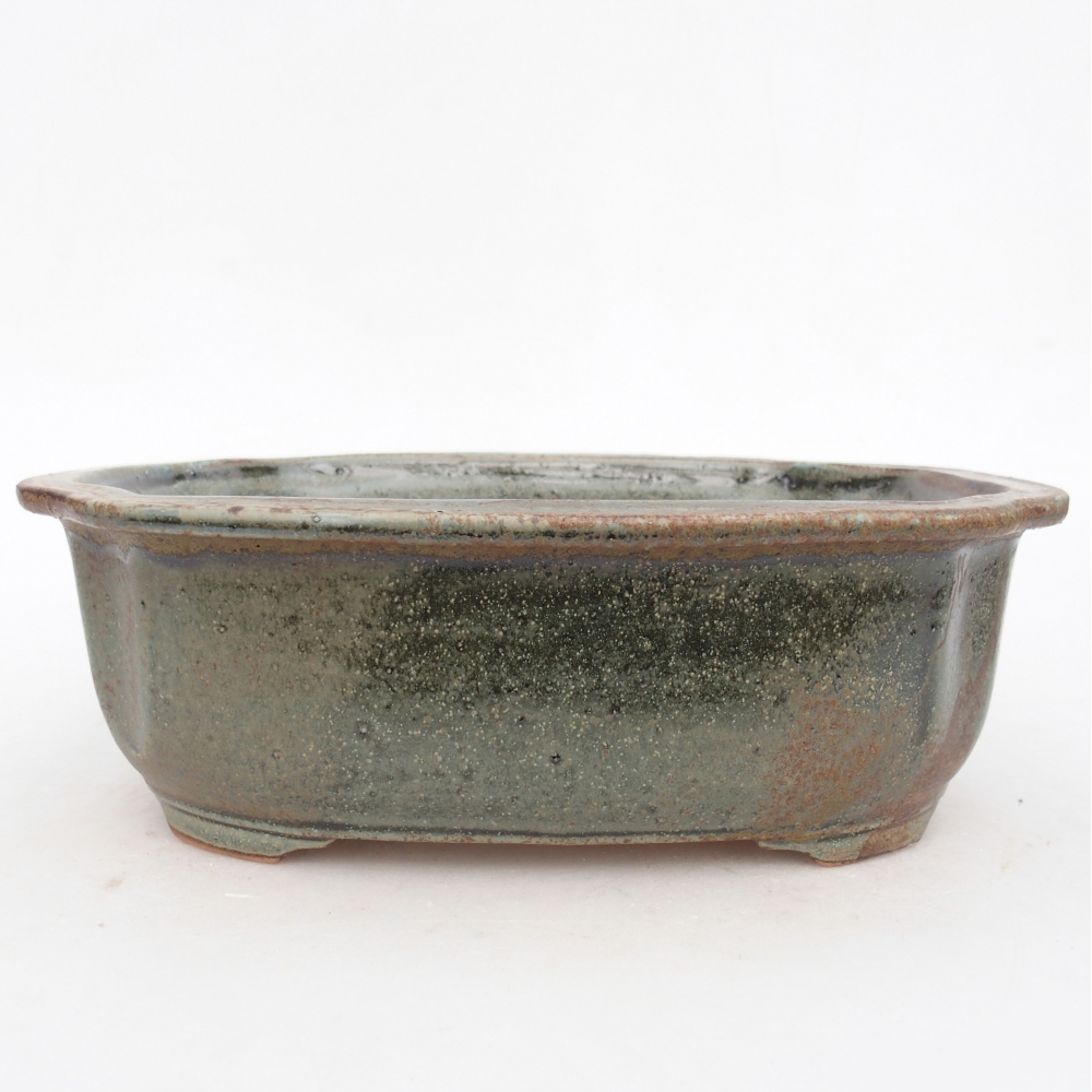 Ciotola bonsai in ceramica 22 x 18 x 7,5 cm, verde