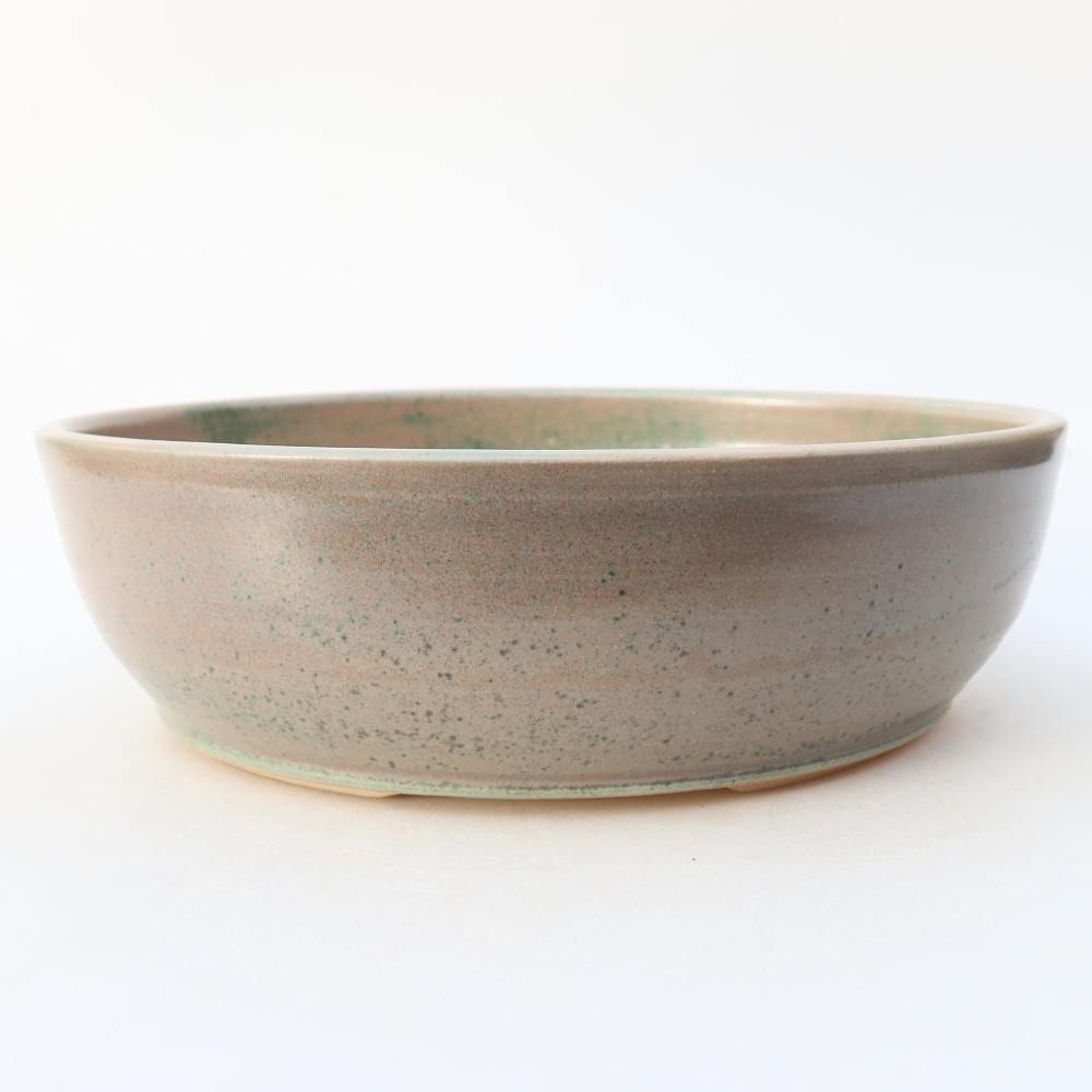 Vaso per bonsai in ceramica 20 x 20 x 6 cm, colore beige