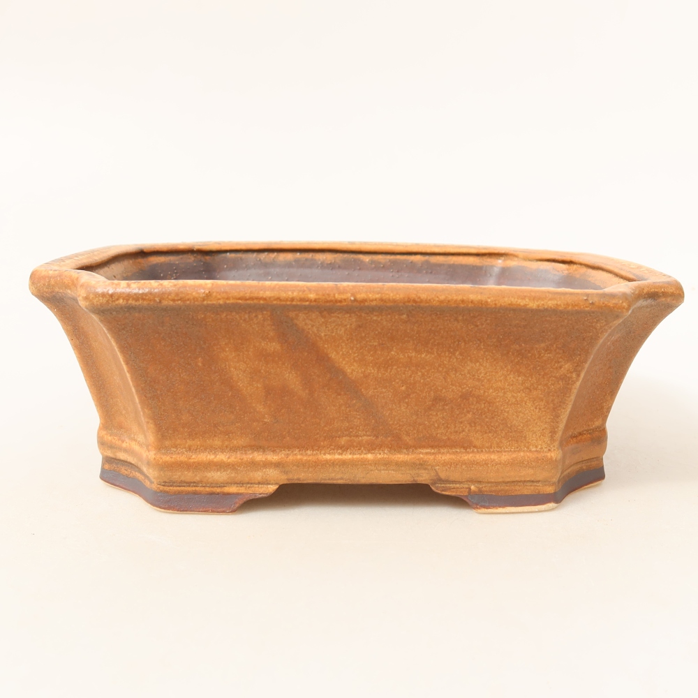 Vaso da bonsai in ceramica 18 x 15 x 6 cm, colore rosa