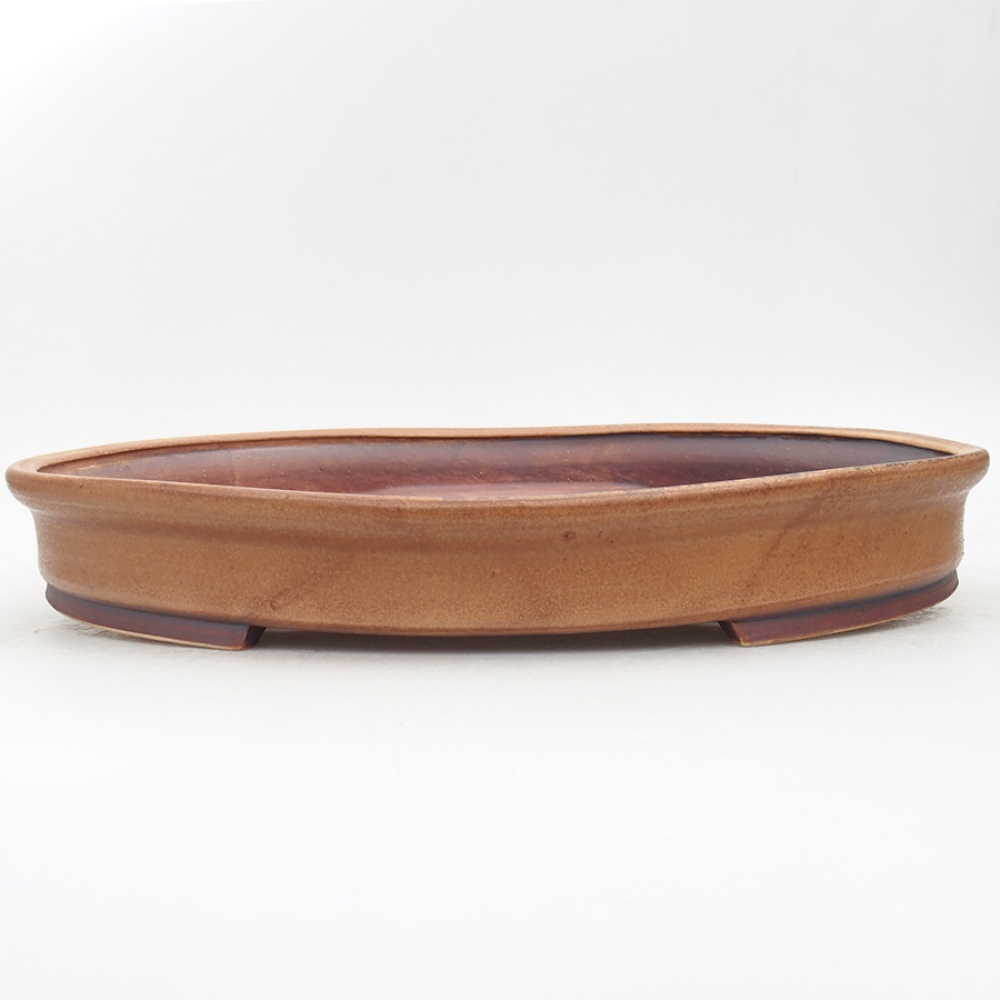 Ciotola per bonsai in ceramica 31 x 27 x 4 cm, marrone