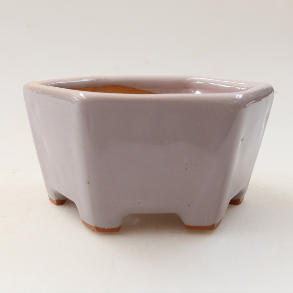 Vaso da bonsai in ceramica 10 x 9 x 5 cm, colore viola