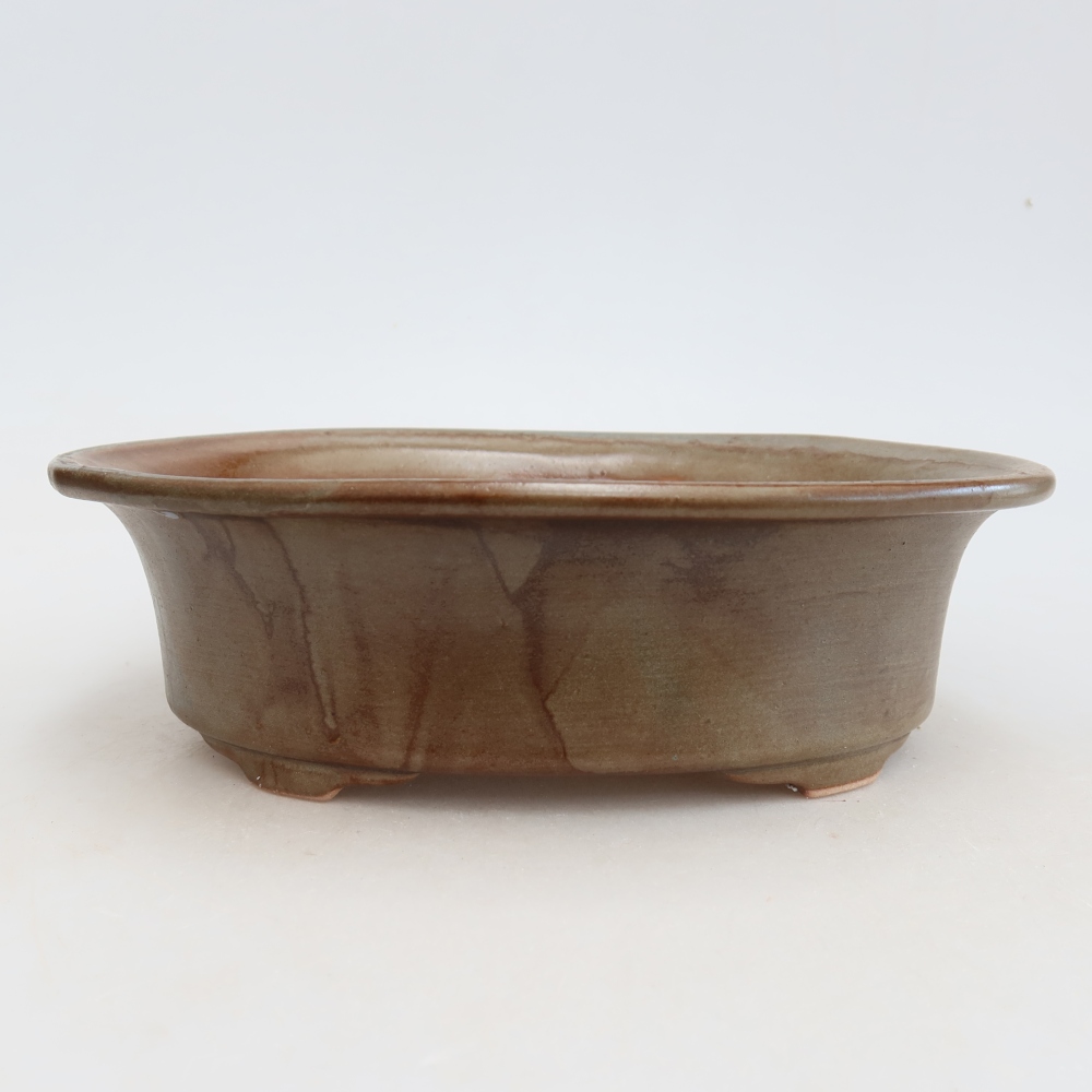Vaso da bonsai in ceramica 22 x 17,5 x 6,5 cm, colore marrone