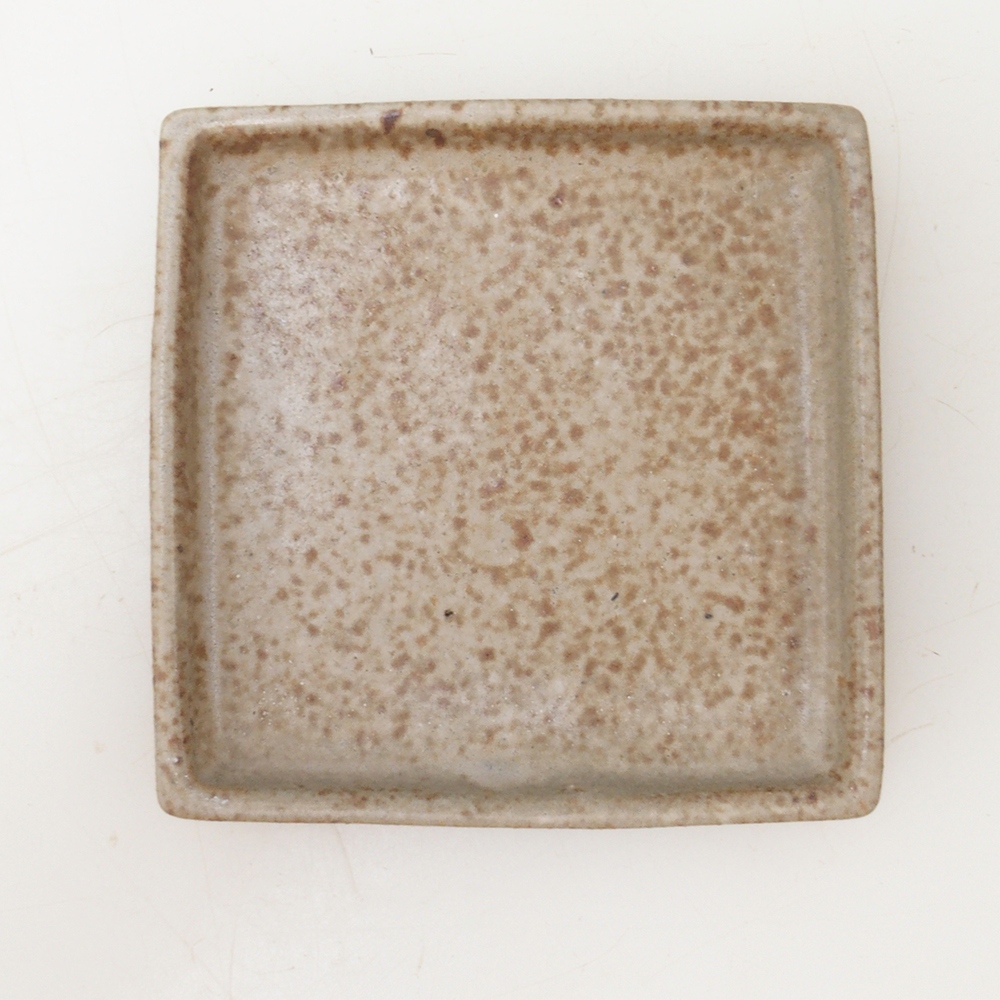 Sottovaso bonsai quadrato S - 8 x 8 x 1 cm - beige