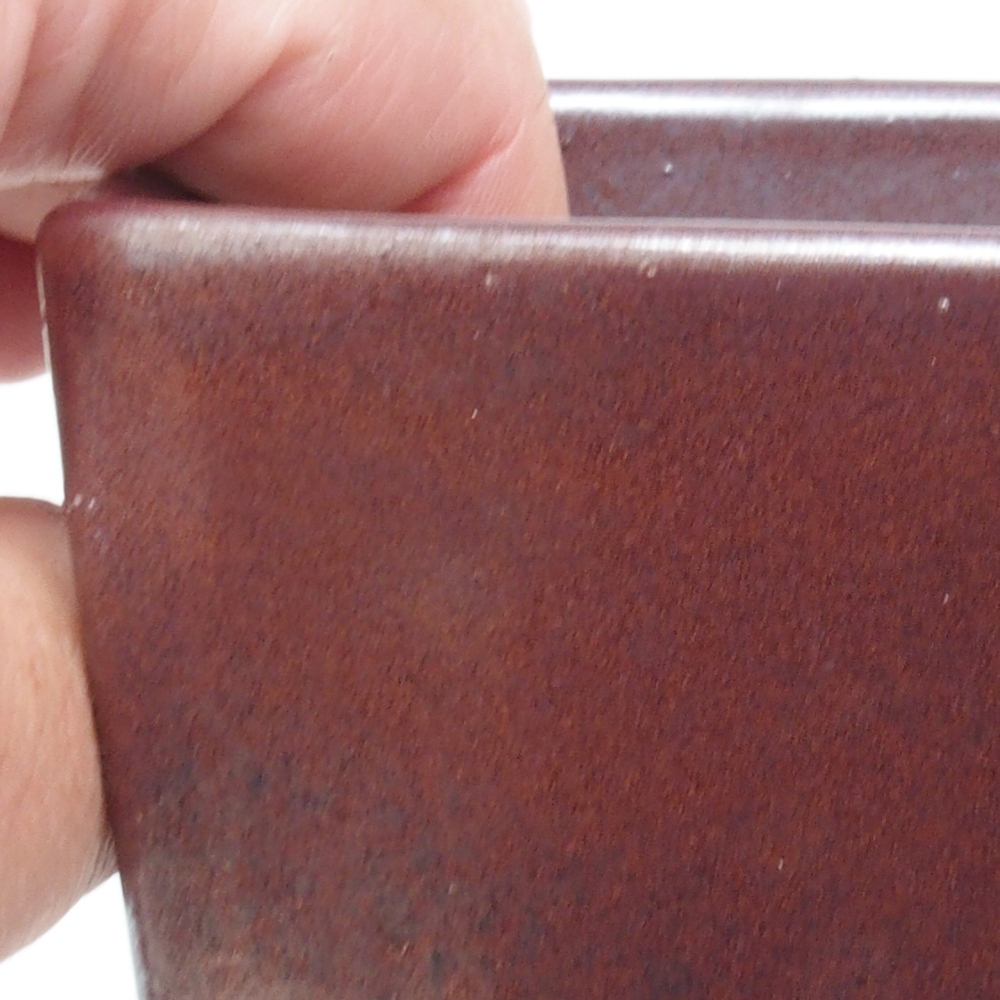 Ciotola per bonsai in ceramica 9 x 9 x 12 cm, marrone