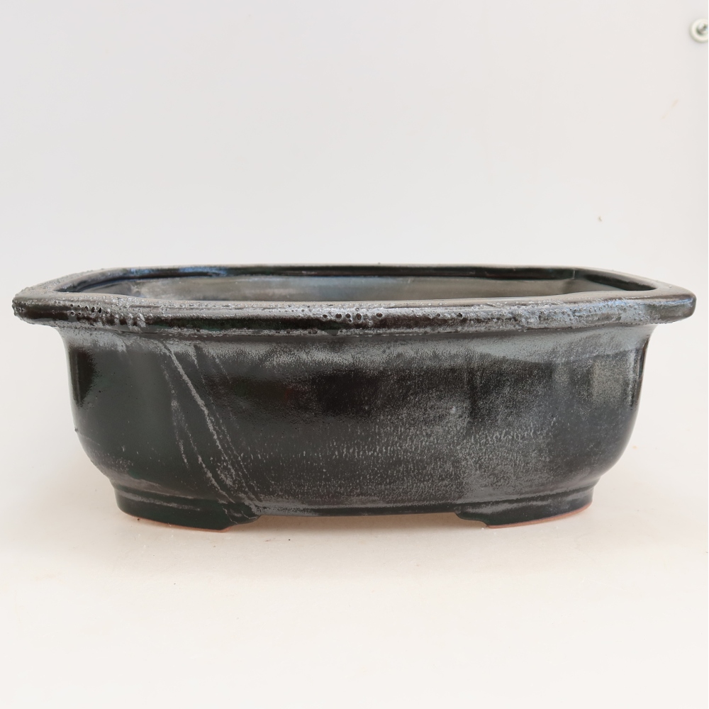 Vaso da bonsai in ceramica 30,5 x 25,5 x 10,5 cm, colore verde