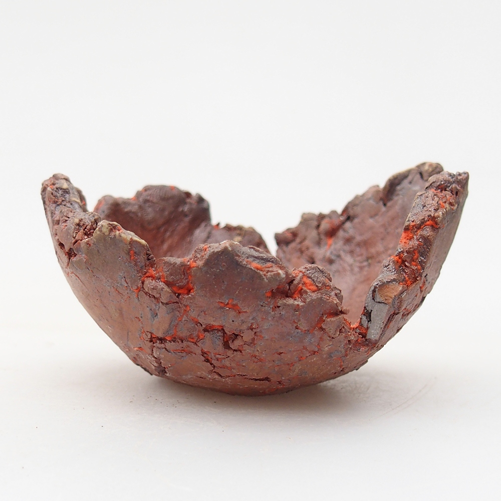 Conchiglia in ceramica 7 x 7 x 4 cm , colore arancione