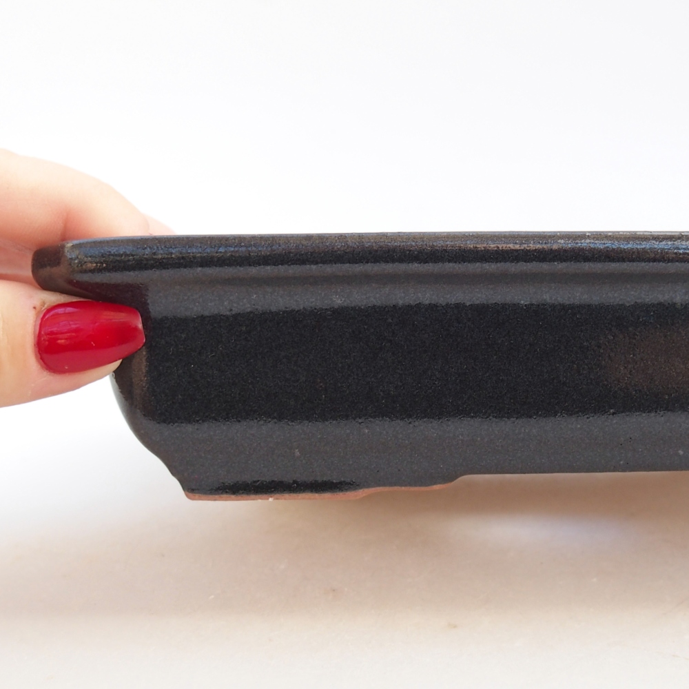 Ciotola bonsai in ceramica 26 x 26 x 8 cm, colore rosso