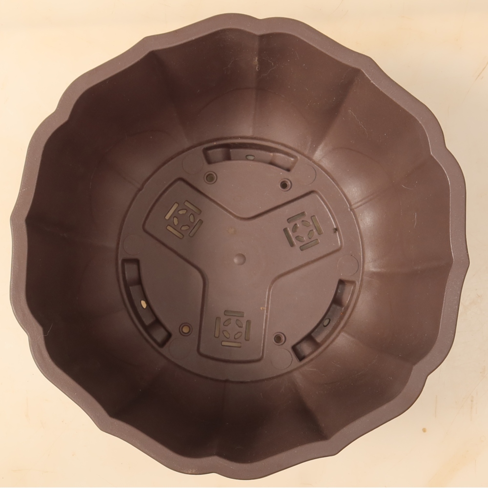 Vaso per bonsai in plastica MP-34 marrone - 22 x 22 x 9,5 cm 