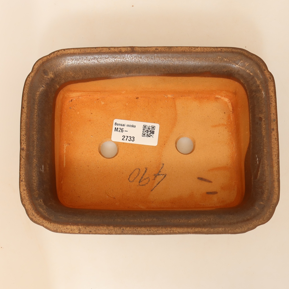 Ciotola in ceramica  20 x 15,5 x 5,5 cm, colore marrone