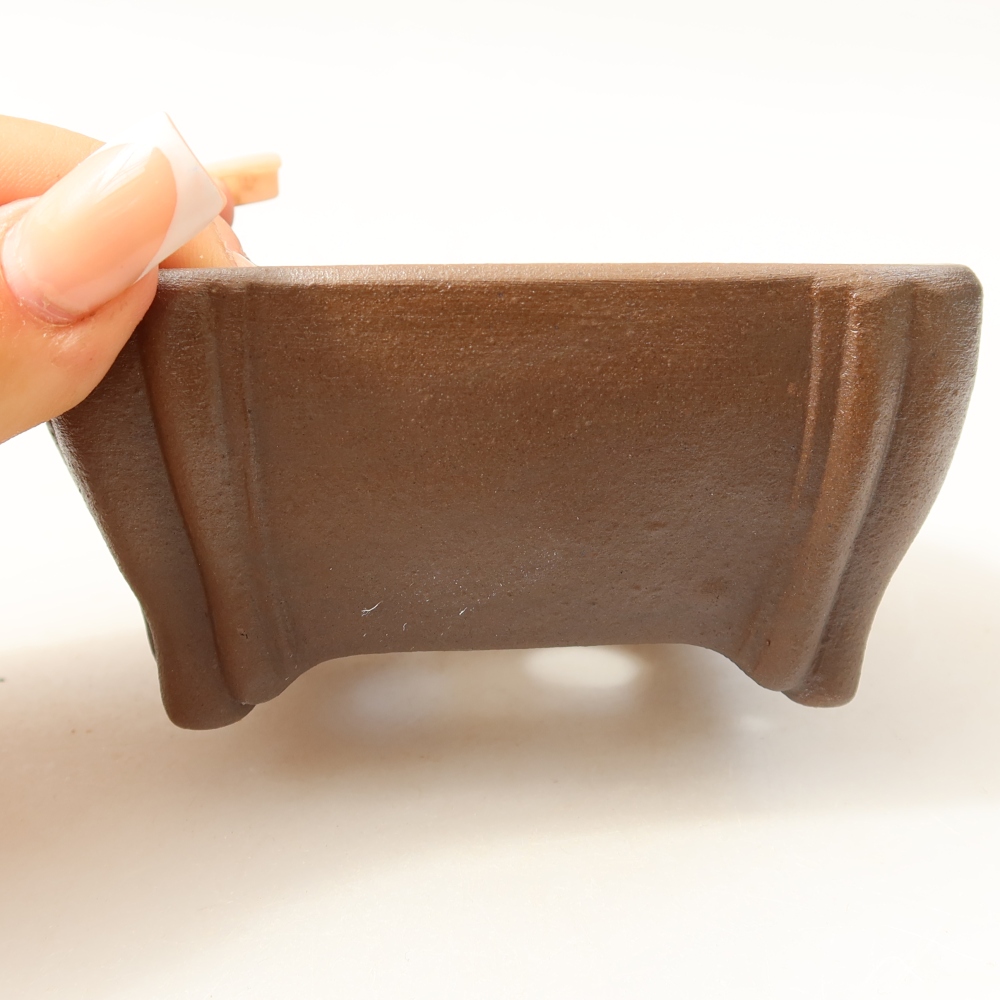 Ciotola per bonsai in ceramica 10,5 x 10,5 x 4,5 cm, marrone