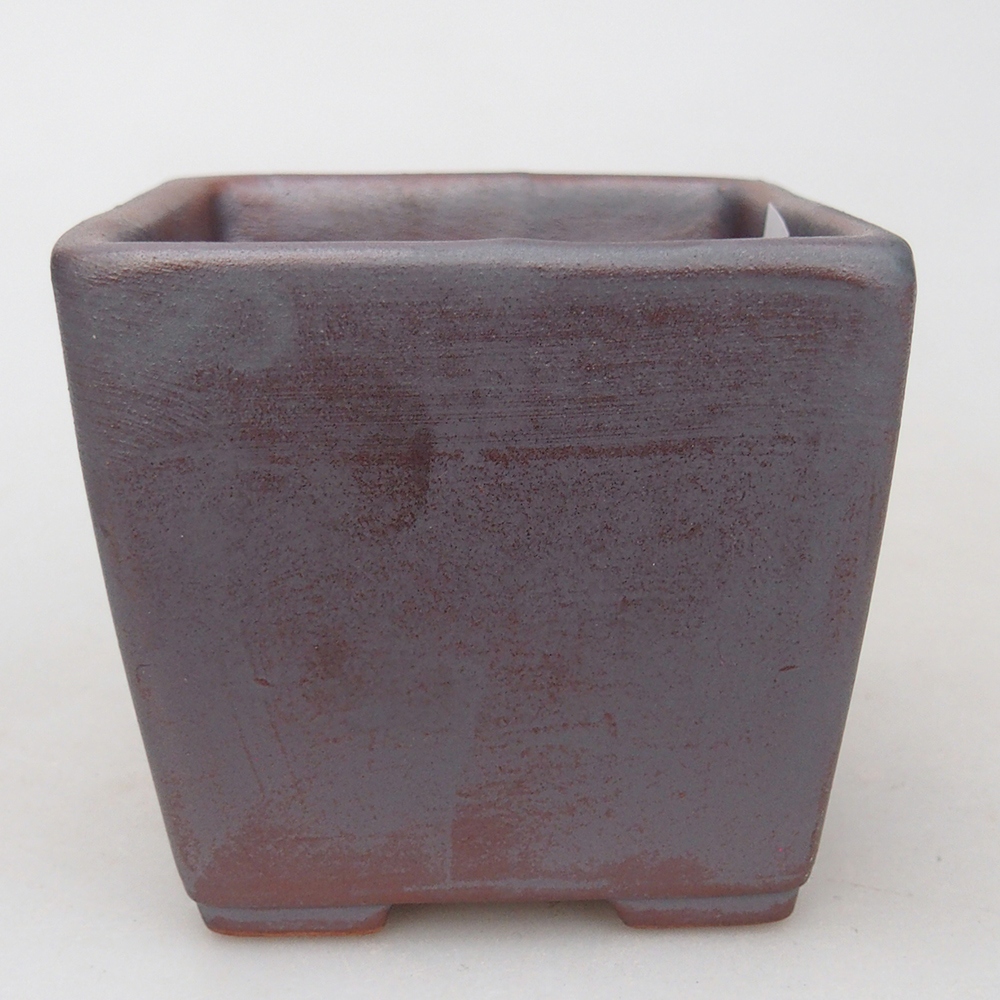 Ciotola bonsai in ceramica 7,5 x 7,5 x 7 cm, colore metallo