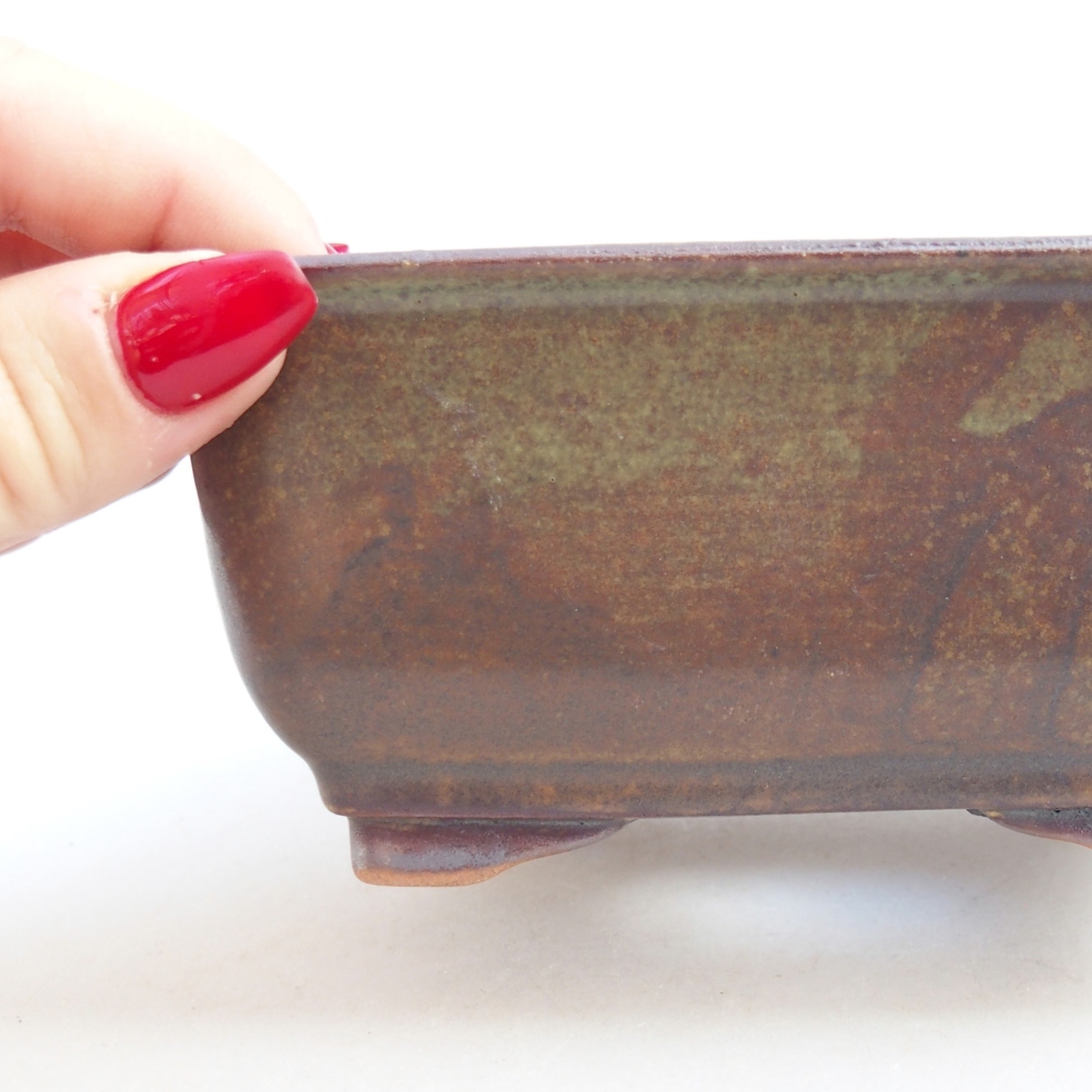 Ciotola bonsai in ceramica 26 x 26 x 8 cm, colore rosso