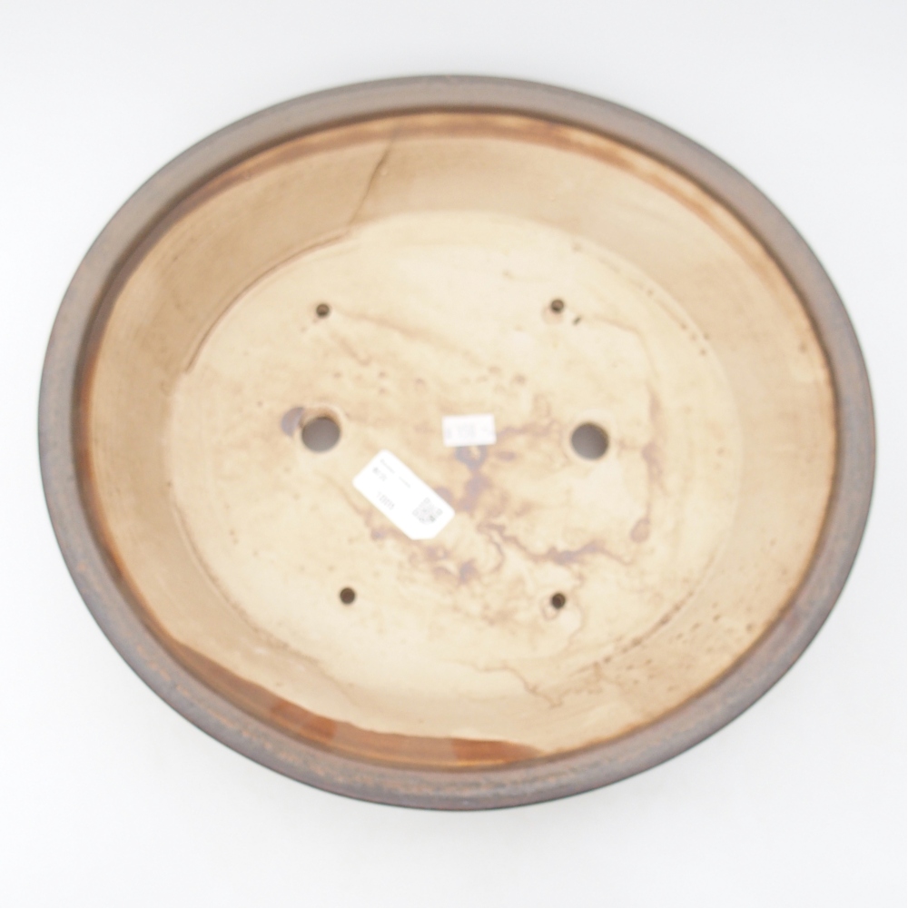 Ciotola per bonsai in ceramica 32 x 29 x 7 cm, marrone