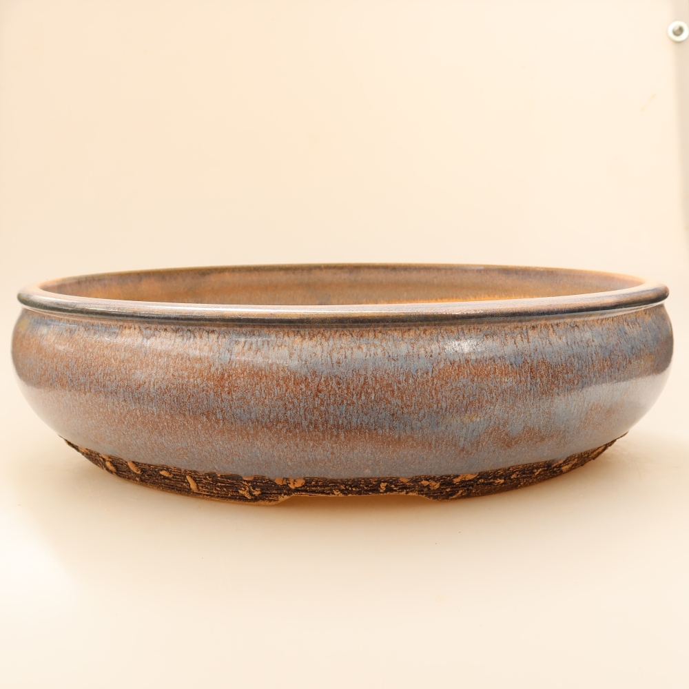 Vaso da bonsai in ceramica 32,5 x 32,5 x 8 cm, colore blu - SOLO RITIRO IN NEGOZIO o spedizione su pallet