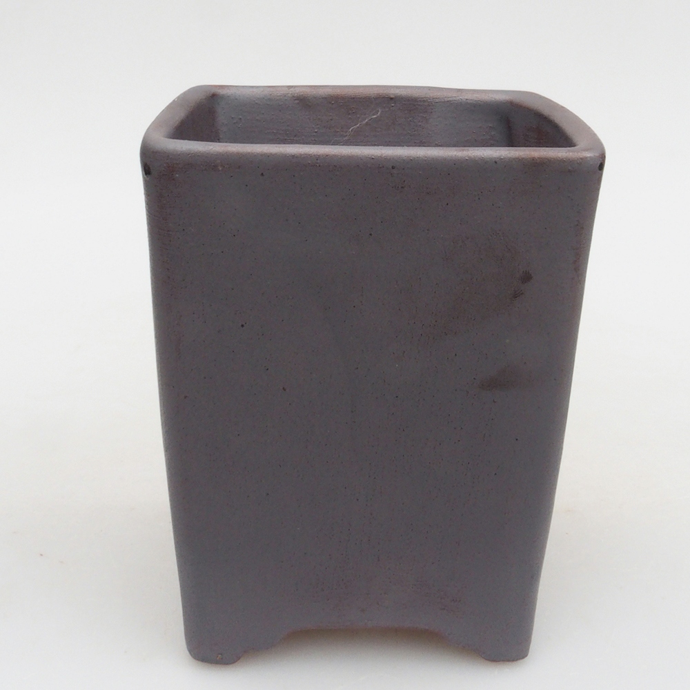 Ciotola bonsai in ceramica 8,5 x 8,5 x 10,5 cm, colore metallo