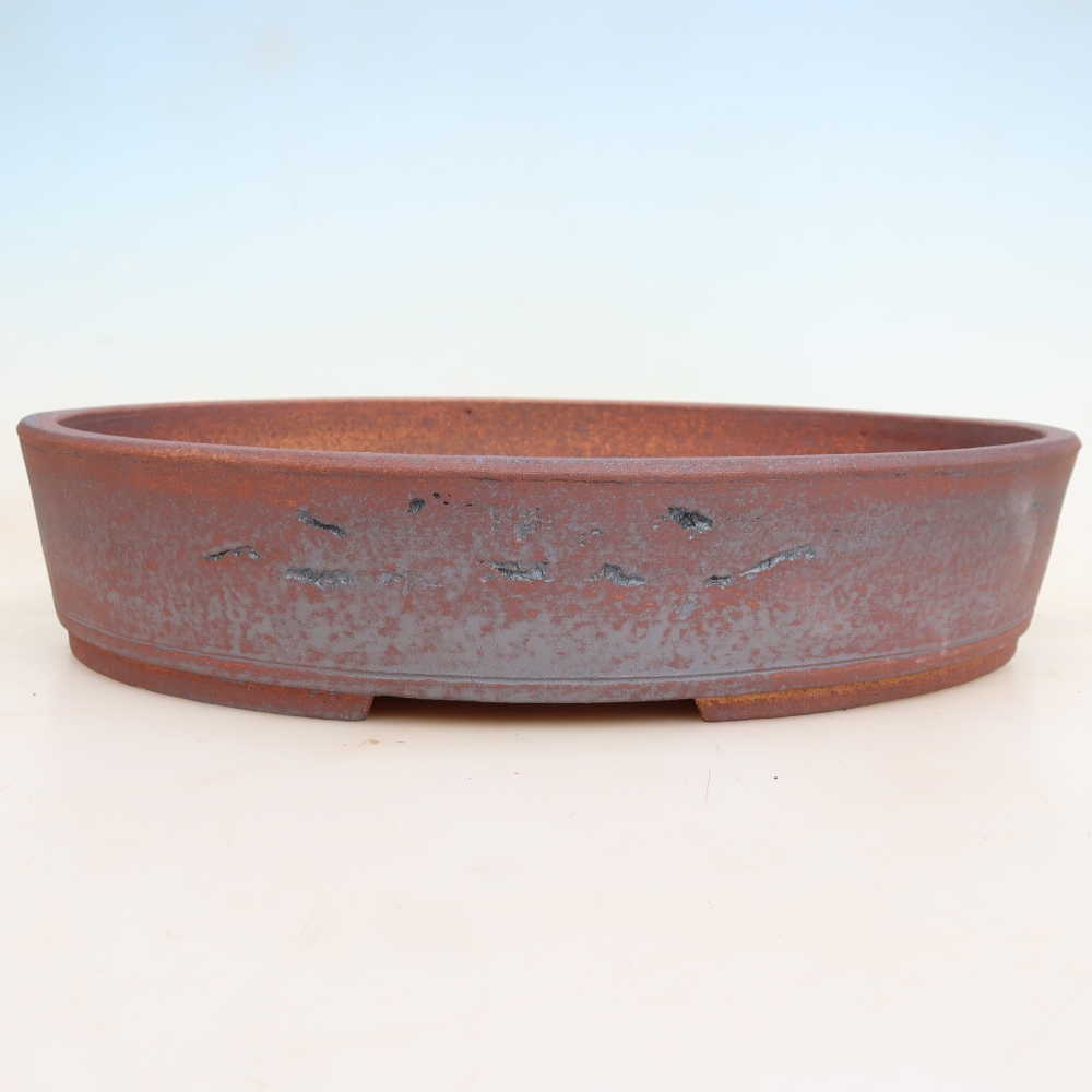 Vaso da bonsai in ceramica 37 x 30 x 7,5 cm, colore metallizzato
