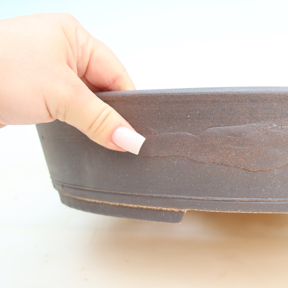Vaso da bonsai in ceramica 38 x 30,5 x 7,5 cm, colore marrone