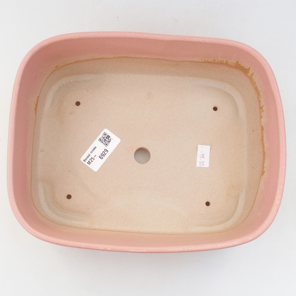 Ciotola bonsai in ceramica 23 x 18 x 7,5 cm, rosa
