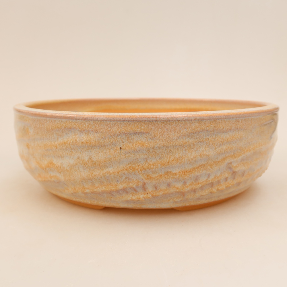 Vaso da bonsai in ceramica 22 x 22 x 7 cm, colore beige