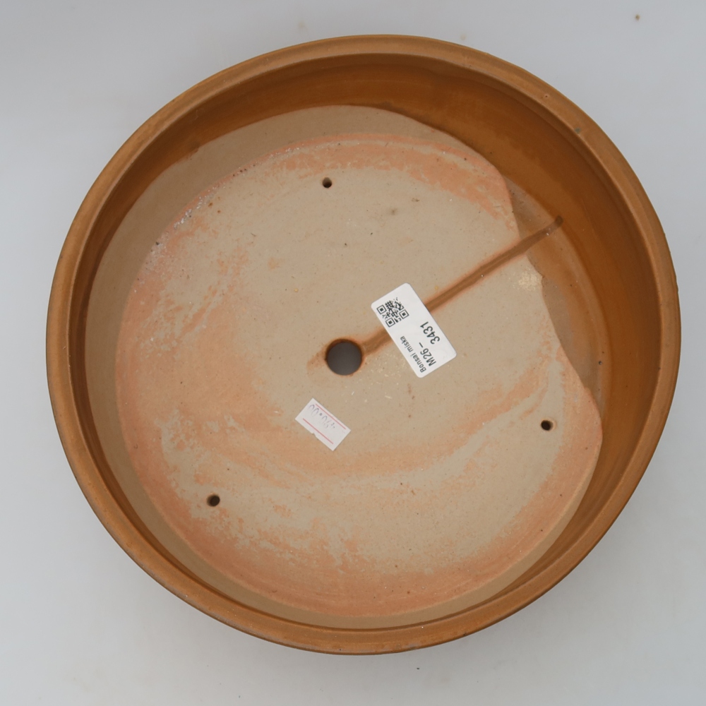 Vaso da bonsai in ceramica 24 x 24 x 7 cm, colore marrone