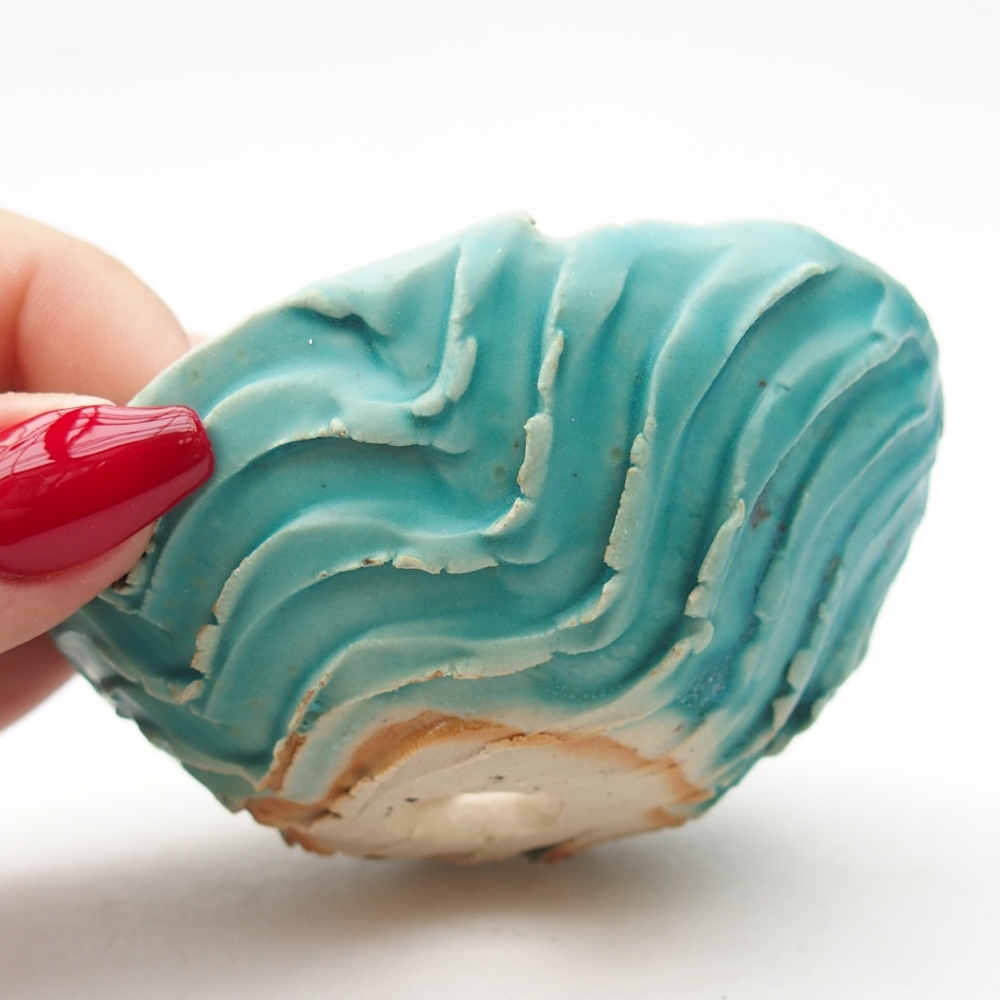 Conchiglia in ceramica 8,5 x 8 x 4 cm , colore blu