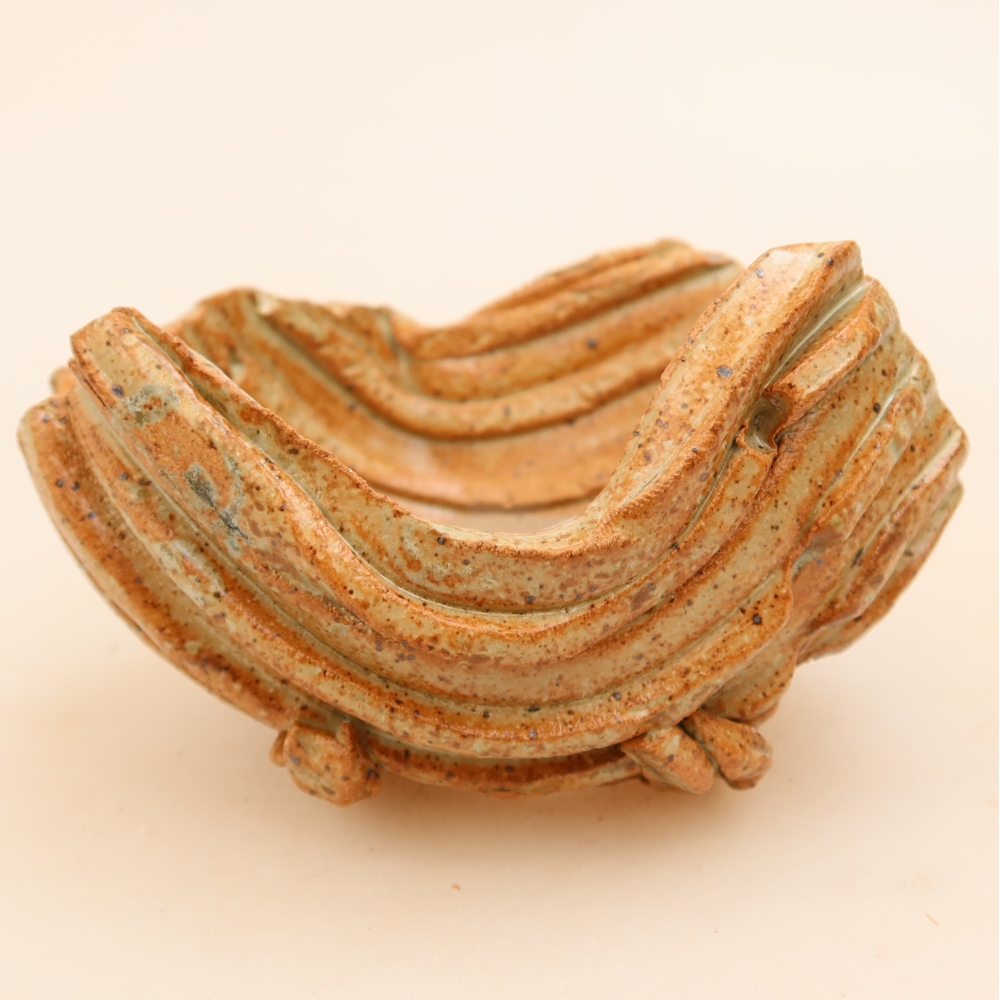 Conchiglia in ceramica 9 x 8,5 x 5,5 cm , colore beige