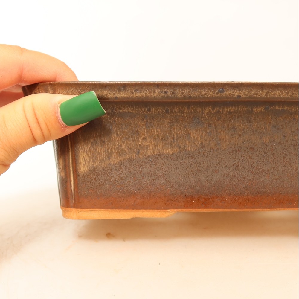 Ciotola in ceramica  20 x 15,5 x 5,5 cm, colore marrone