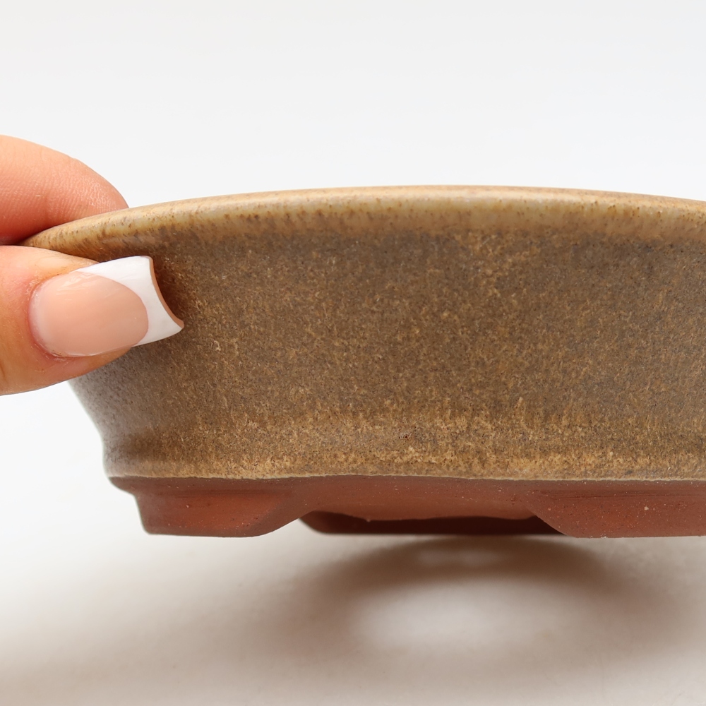 Ciotola per bonsai in ceramica 15 x 15 x 4,5 cm, marrone