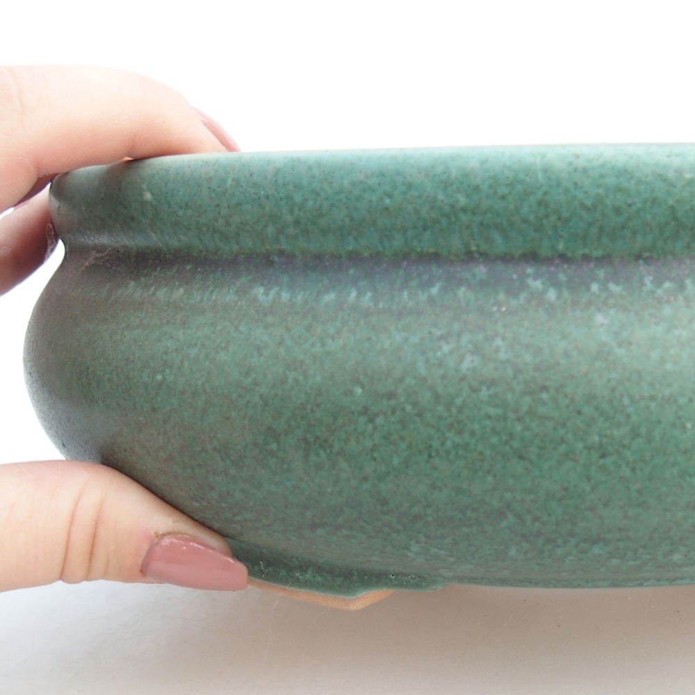 Ciotola bonsai in ceramica 23 x 23 x 8 cm, verde