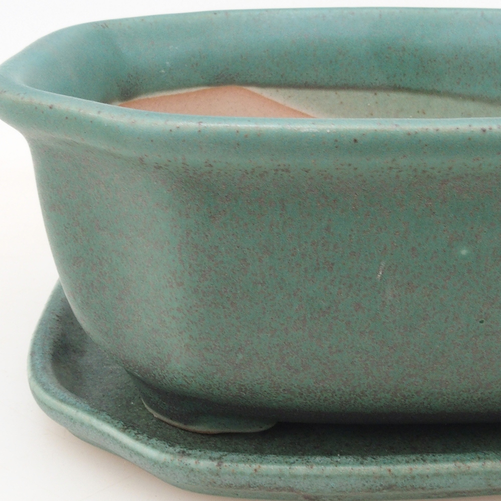 Ciotola bonsai + piattino H32 - verde