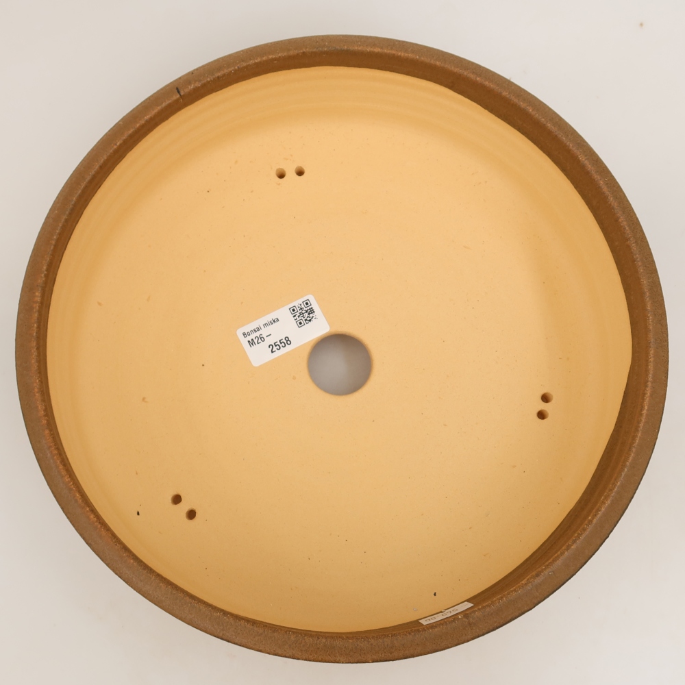 Vaso da bonsai in ceramica 26 x 26 x 7 cm, colore marrone