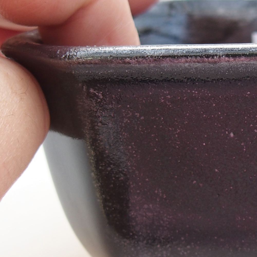 Ciotola per bonsai in ceramica 10 x 10 x 6 cm, verde